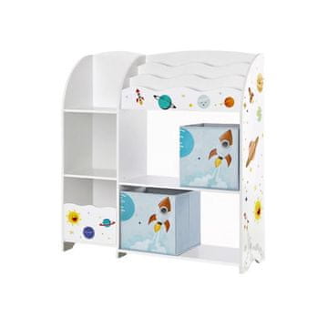 Songmics Organizator igrač in knjig bel, GKR42WT
