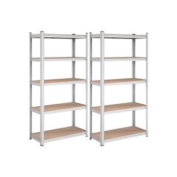 Songmics 2x Regal 40 x 90 x 180 cm bež-srebrna, GLR040E02