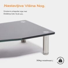 VonHaus Steklen podstavek za monitor XL črn