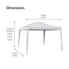 VonHaus Pop Up paviljon 3x3m, Ivory
