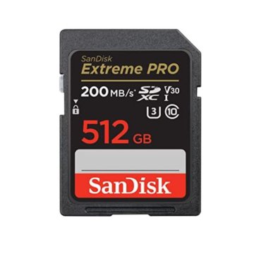 SanDisk Extreme PRO 512GB SDXC spominska kartica + 2 years RescuePRO Deluxe do 200MB/s & 140MB/s bra