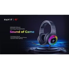 Havit Gamenote RGB LED slušalke z mikrofonom HV-H2024d