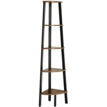 Songmics VASAGLE Kotna knjižna omara 5 nivojev LLS35X