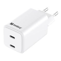 Sandberg AC Charger Dual USB-C PD65W EU polnilnik