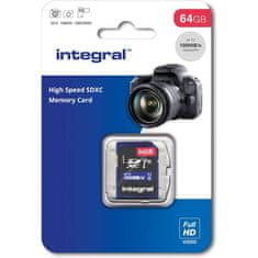 Integral 64GB SD Card High Speed Memory SDXC Up To 100MB/S V10 UHS U1