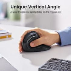 Ugreen Brezžična ergonomska vertikalna miška z Bluetooth in Wi-Fi povezavo