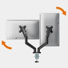 VonHaus Dvojni namizni nosilec do diagonale 32'' plinska vzmet 3000915