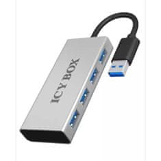IcyBox Icxbox IB-AC6104 4-Portni Hub s priključkom USB 3.0 Type-A