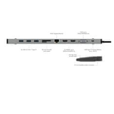 IcyBox IB-DK2106A-CPD priklopna postaja s Power Delivery 100W