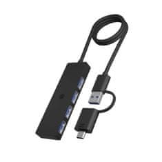 IcyBox IB-HUB1424-C3 4-Port Hub z priključkom USB 3.2 Gen 1 Type-C in Type-A