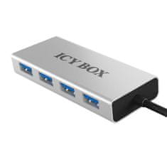 IcyBox Icxbox IB-AC6104 4-Portni Hub s priključkom USB 3.0 Type-A