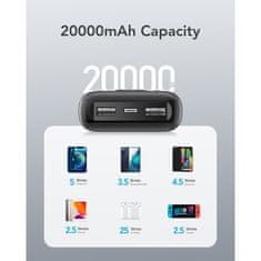 VEGER Prenosna baterija L20s 20000 mAh, bela