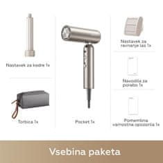 Dreame Pocket sušilnik za lase, titanium gold