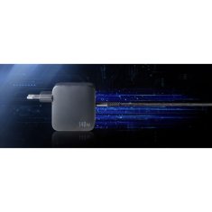 Intenso 140W GaN napajalnik s priključkom 3xUSB-C in 1xUSB-A ter priloženim 2M 200W USB-C kablom