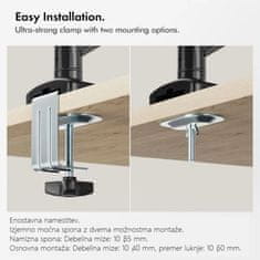 VonHaus Dvojni namizni nosilec do diagonale 32'' plinska vzmet 3000915