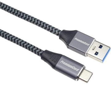 USB-C z USB 3.0 A (USB 3.1 generacije 1, 3A, 5Gbit/s) 2m pletenica