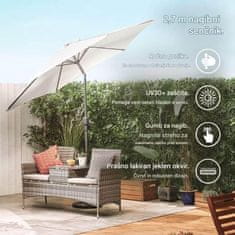 VonHaus 2,7M senčnik samostoječi UV30 bež