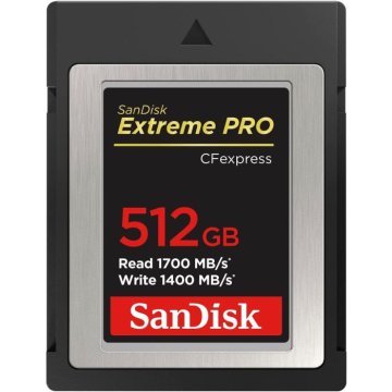 SanDisk Extreme PRO CFexpress tip B, 512GB, 1700MB/s Branje, 1400MB/s Pisanje