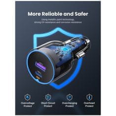 Ugreen 63W USB, USB-C avto polnilec