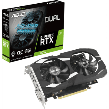 ASUS Grafična kartica GeForce RTX 3050 DUAL OC, 6GB GDDR6, PCI-E 4.0 DUAL-RTX3050-O6G