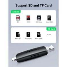 Ugreen USB 3.0 + USB-C OTG čitalec kartic