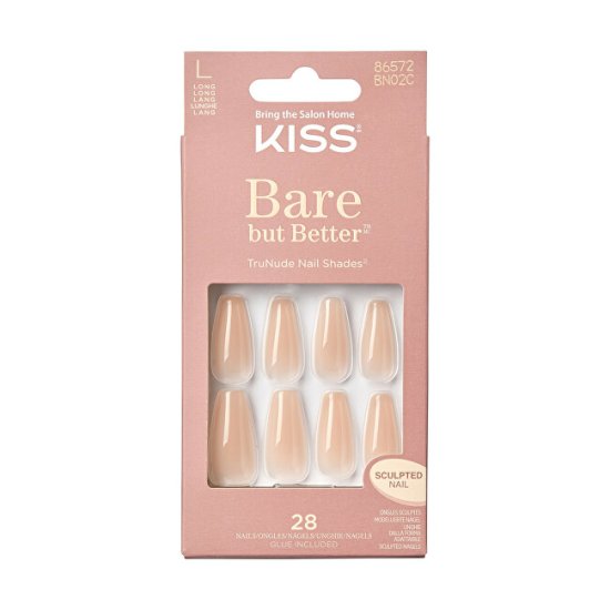 KISS Prilepljeni nohti Bare but Better Nails - Nude Drama 28 kosov