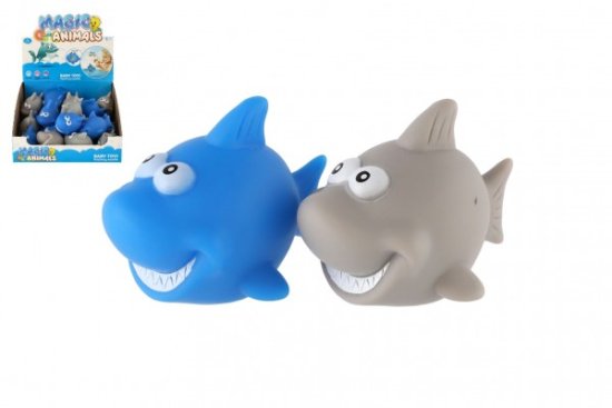 Teddies Žival morski pes, ki se sveti v vodi, plastična, 6 cm, na baterije - mešanica barv