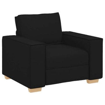 Vidaxl Kavč fotelj črne barve 100x78x84 cm blago