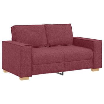 Vidaxl Dvosed vinsko rdeč 160x78x84 cm blago