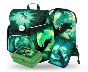 BAAGL 5 SET Ergo Dragon: aktovka, svinčnik, torba, mape, škatla