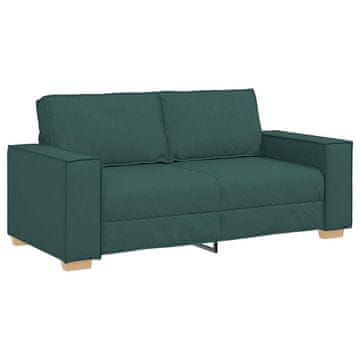 Vidaxl Dvosed temno zelen 180x78x84 cm blago