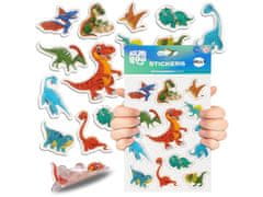 sarcia.eu DINOZAVRI gel nalepke KOMPLET, 3D nalepke za otroke Dino, 12 NALEPKE 