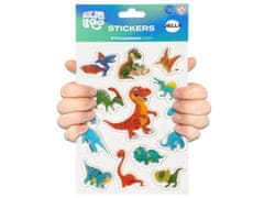 sarcia.eu DINOZAVRI gel nalepke KOMPLET, 3D nalepke za otroke Dino, 12 NALEPKE 