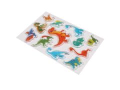 sarcia.eu DINOZAVRI gel nalepke KOMPLET, 3D nalepke za otroke Dino, 12 NALEPKE 