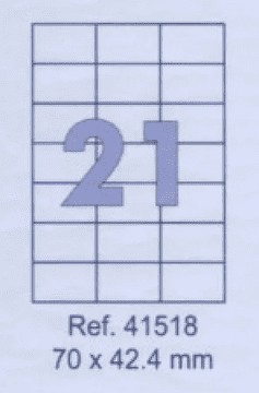 Forpus Etikete Forpus 70 x 42,4 mm