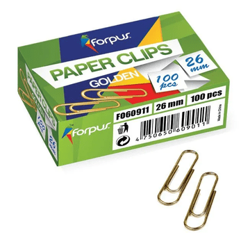 Forpus Sponke za papir, zlate 26 mm