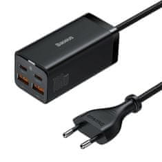 BASEUS GaN3 Pro hišni polnilec, 2xUSB, 2xUSB-C 100W, črn (CCGP000101)