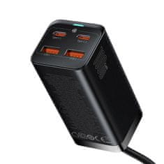 BASEUS GaN3 Pro hišni polnilec, 2xUSB, 2xUSB-C 100W, črn (CCGP000101)