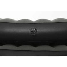 Vidaxl Napihljiva postelja 3 v 1 črna in siva 188x99x25 cm