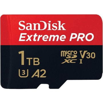 SanDisk Extreme PRO microSDXC 1TB + SD Adapter + 2 leti RescuePRO Deluxe 200MB/s branje/ 140MB/s zap