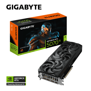 Gigabyte Grafična kartica GeForce RTX 5070 Ti WINDFORCE SFF 16G, 16GB GDDR7, PCI-E 5.0