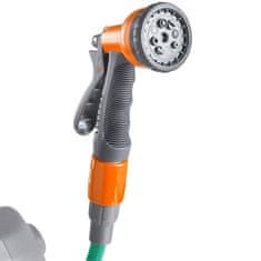 VonHaus Stenski nosilec za cev 30m auto Roll-Up 8-funkcijska razpršilna pištola
