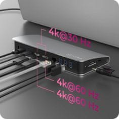 IcyBox IB-DK2408-C 11-in-1 USB Type-C DockingStation priklopna postaja za prenosnik s Power Delivery