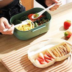 LIVEFY škatla za malico z jedilnim priborom Lunch 1.2l, zelena