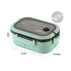 LIVEFY škatla za malico z jedilnim priborom Lunch 1.2l, zelena