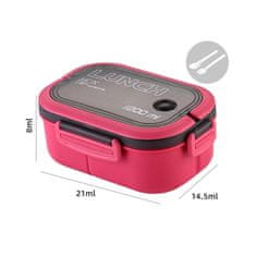 LIVEFY škatla za malico z jedilnim priborom Lunch 1.2l, roza