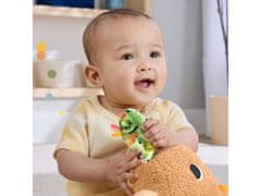 sarcia.eu Fisher-Price Plišasta KAPIBARA, senzorično objemanje, grizalo za dojenčka, 3 mesece + 