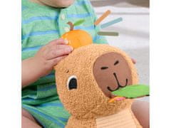 sarcia.eu Fisher-Price Plišasta KAPIBARA, senzorično objemanje, grizalo za dojenčka, 3 mesece + 
