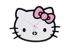 HELLO KITTY Hello Kitty Stenska ura XL za otroško sobo, VELIKA analogna stenska ura 50x35,5 cm 