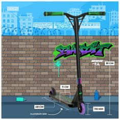Freestyle skuter Story Bandit DOS kaskaderski grafitni skuter, H-012-GR